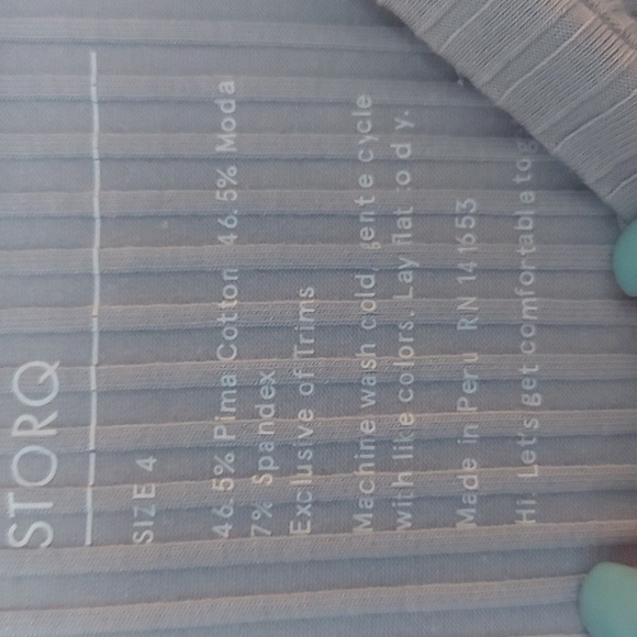 Storq Maternity Light Gray Long Sleeve Rib Knit Top Size 4/Large - Picture 3 of 5